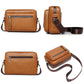 WEIXIER D1225 Men Retro PU Leather Waterproof Shoulder Crossbody Bag