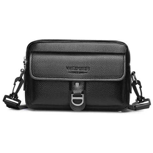 WEIXIER D1229 Lychee Texture Shoulder Crossbody Bag Large Capacity Waterproof Sling Bag