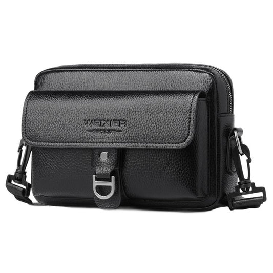 WEIXIER D1229 Lychee Texture Shoulder Crossbody Bag Large Capacity Waterproof Sling Bag