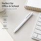 10 PCS/Pack Retractable Minimalist White Ballpoint Pen, 1.0mm Bullet Tip