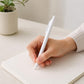 10 PCS/Pack Retractable Minimalist White Ballpoint Pen, 1.0mm Bullet Tip