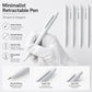 10 PCS/Pack Retractable Minimalist White Ballpoint Pen, 0.7mm Bullet Tip