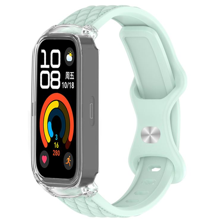 xDfind Integrated Butterfly Buckle Leather-textured Silicone Watch Band, For Huawei Band 11 Pro / 11 Pro NFC, For Huawei Band 11 / 11 NFC