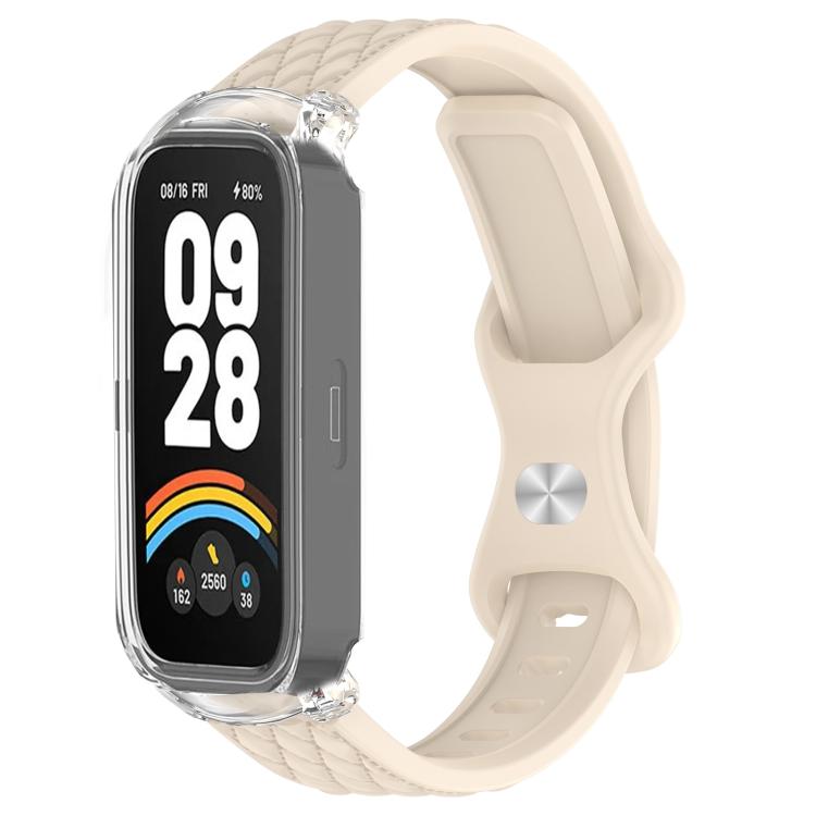 xDfind Integrated Butterfly Buckle Leather-textured Silicone Watch Band, For Huawei Band 11 Pro / 11 Pro NFC, For Huawei Band 11 / 11 NFC