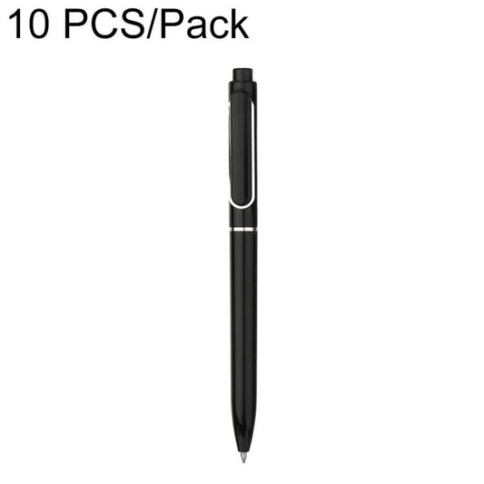 10 PCS/Pack Retractable 0.5mm Bullet Tip Signature Gel Pen, Metal Pen Refill, Plastic Pen Refill