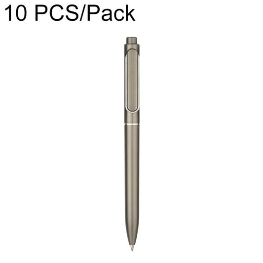 10 PCS/Pack Retractable 0.5mm Bullet Tip Signature Gel Pen, Metal Pen Refill, Plastic Pen Refill