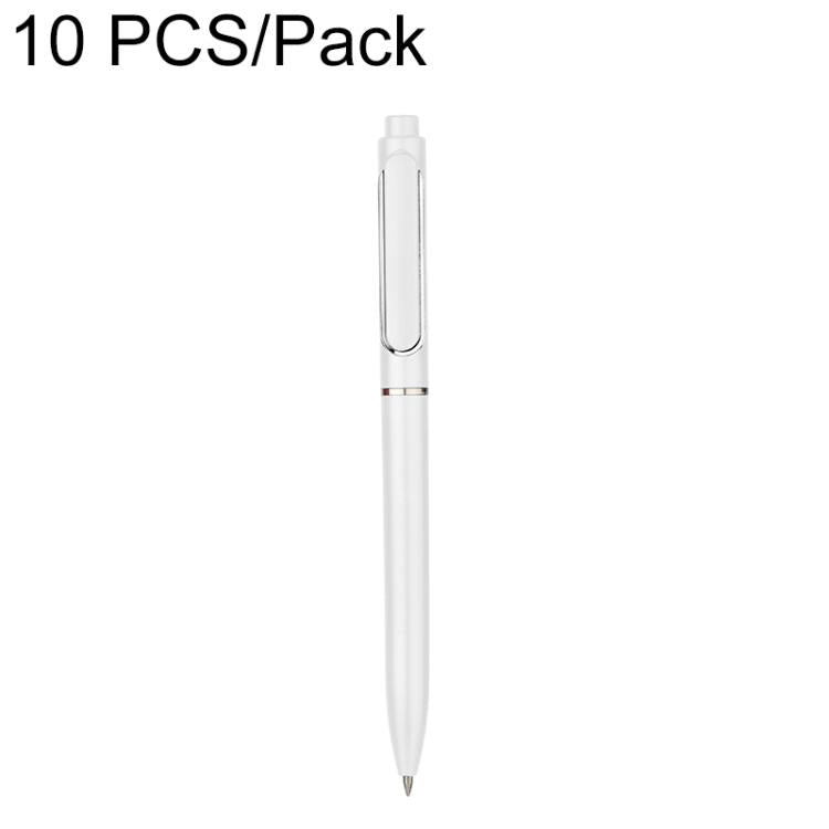 White retractable gel pen, 0.5mm bullet tip