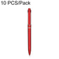 Red retractable gel pen with clear window, 0.5mm bullet tip
