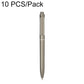 Metal bullet tip gel pen refill, retractable, silver barrel
