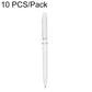 Retractable gel pen refill with bullet tip, white barrel