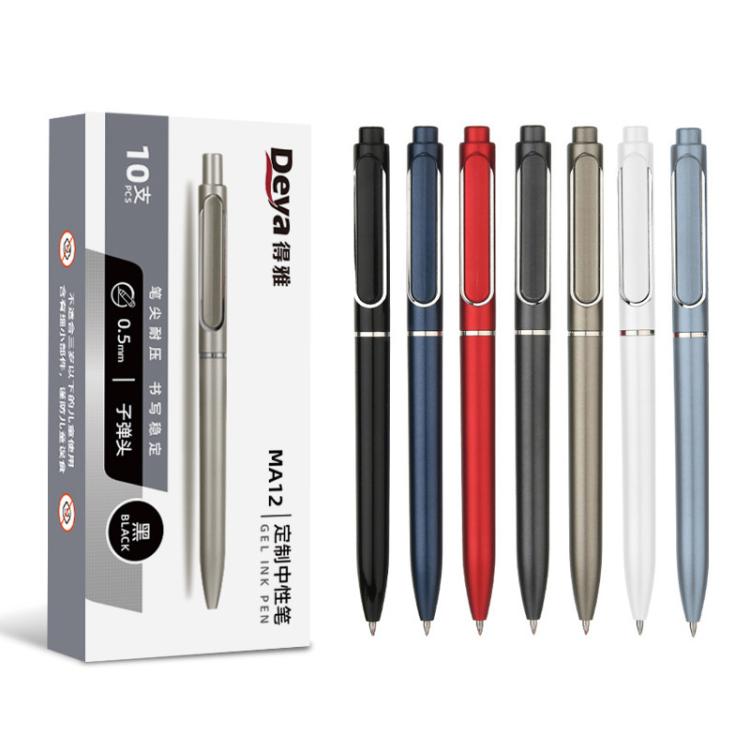 10-pack retractable gel pen refills with bullet tips, assorted colors