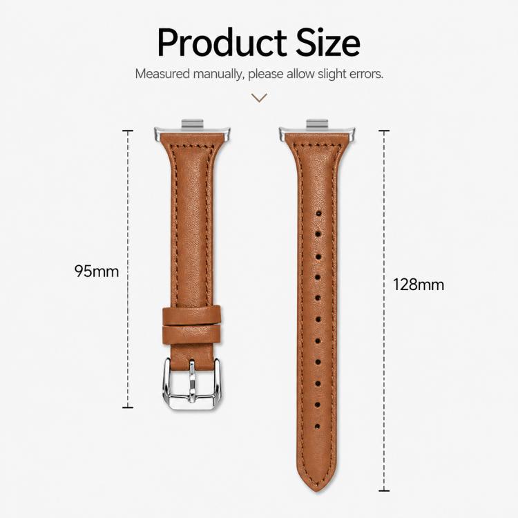 xDfind Slim Waist Vegan Leather Watch Band, For Xiaomi Band 10 Pro / Redmi Watch 6 / 5