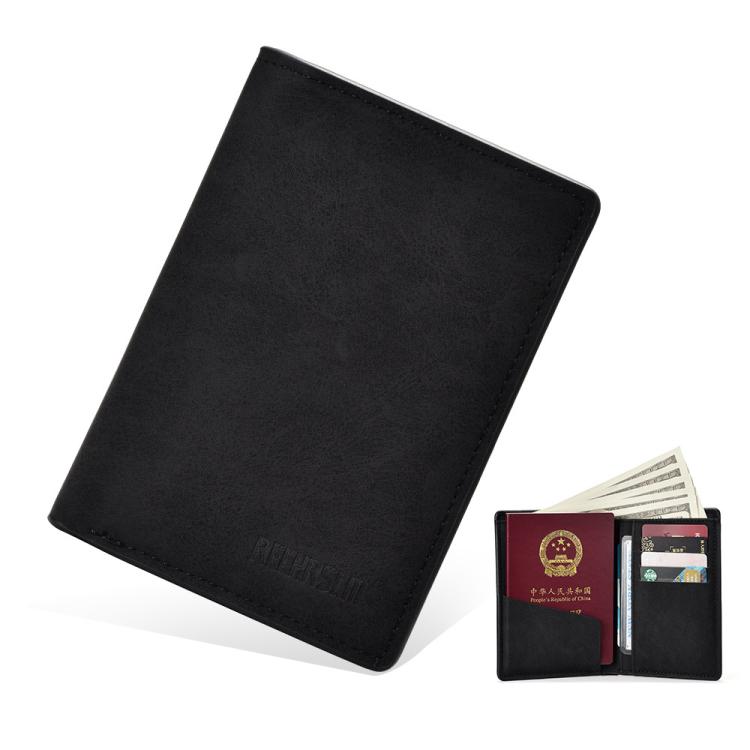 RECHRSLM PU Leather Passport Document Storage Card Bag