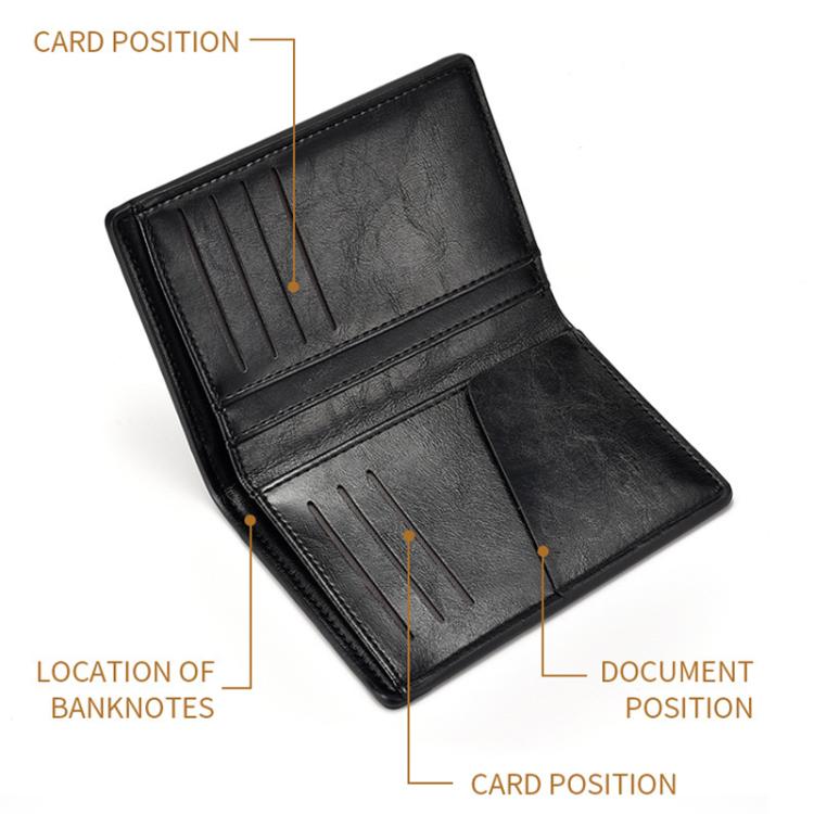 RECHRSLM PU Leather Passport Document Storage Card Bag