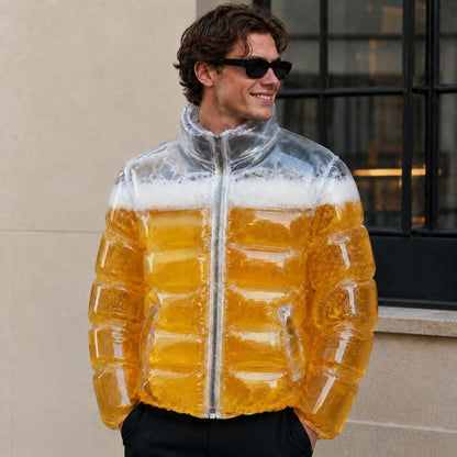Transparent Beer-Filled Jacket for Pools, Beer Jacket, Beer Vest, Beer Guitar