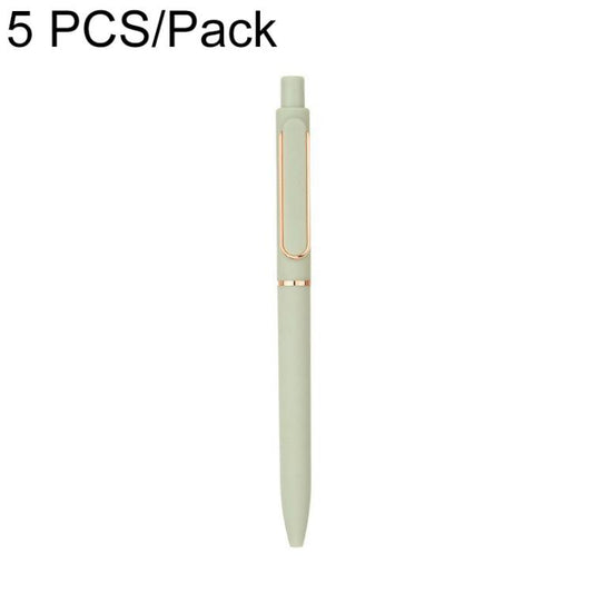5 PCS/Pack Morandi Retractable 0.5mm Bullet Tip Signature Gel Pen, Mint Green, Premium Grey, Creamy White, Sky Blue, Taro Purple, Almond Tea, Almond Tea with Silver Clip, Sakura Pink, Mint Green Color-Block, Premium  Grey Color-Block, Sky Blue Color-Bl...