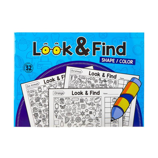 Look and Find Activity Coloring Book for Kids 32-Page Concentration Training Picture Puzzle Book