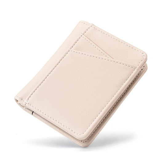 Ultra-thin Multi-card Slot Oil Waxed Leather Short Wallet