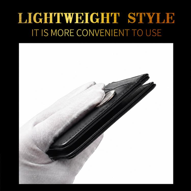 Ultra-thin Multi-card Slot Oil Waxed Leather Short Wallet