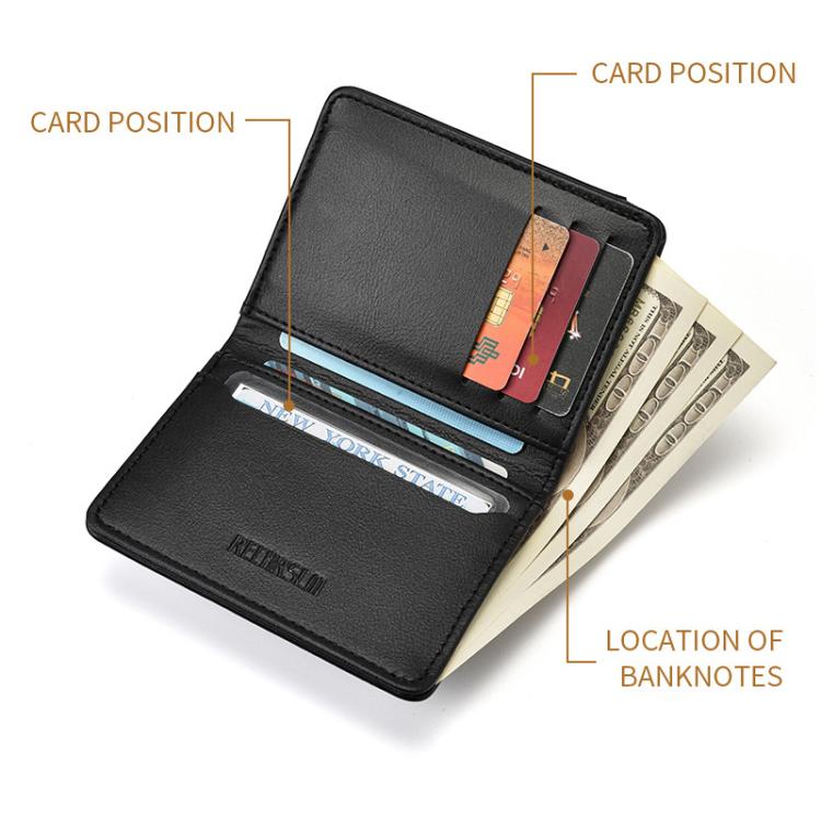 Ultra-thin Multi-card Slot Oil Waxed Leather Short Wallet
