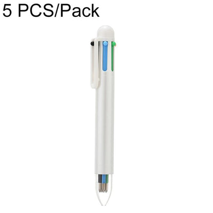 5 PCS/Pack 1.0mm Bullet Tip Six-colors Retractable Ballpoint Pen