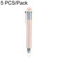 5 PCS/Pack 1.0mm Bullet Tip Six-colors Retractable Ballpoint Pen