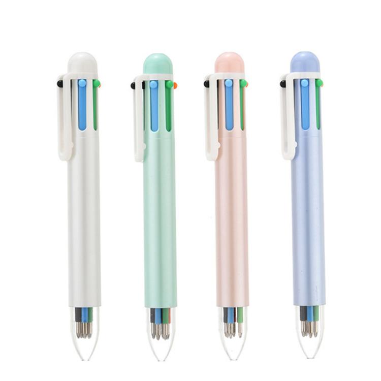 5 PCS/Pack 1.0mm Bullet Tip Six-colors Retractable Ballpoint Pen