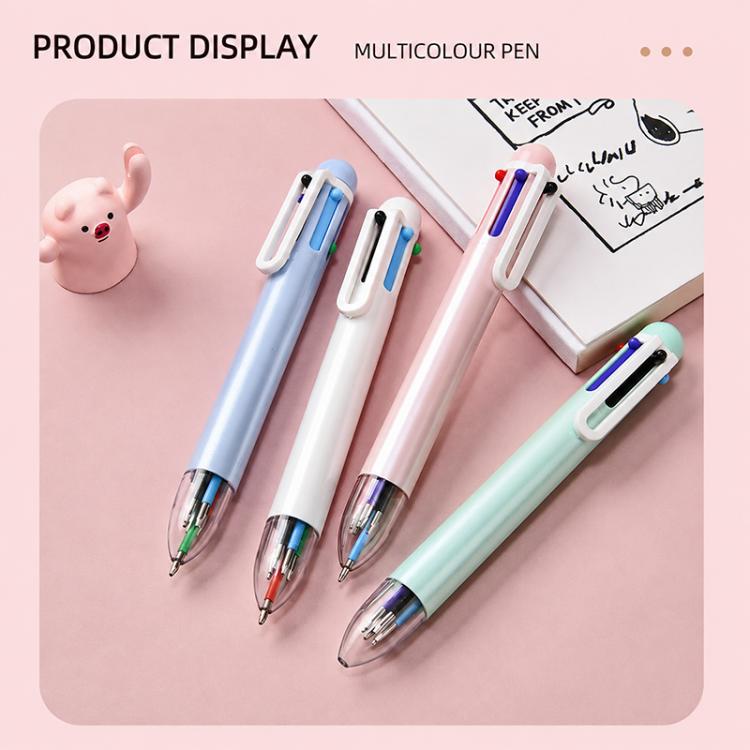 5 PCS/Pack 1.0mm Bullet Tip Six-colors Retractable Ballpoint Pen