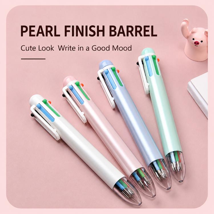 5 PCS/Pack 1.0mm Bullet Tip Six-colors Retractable Ballpoint Pen