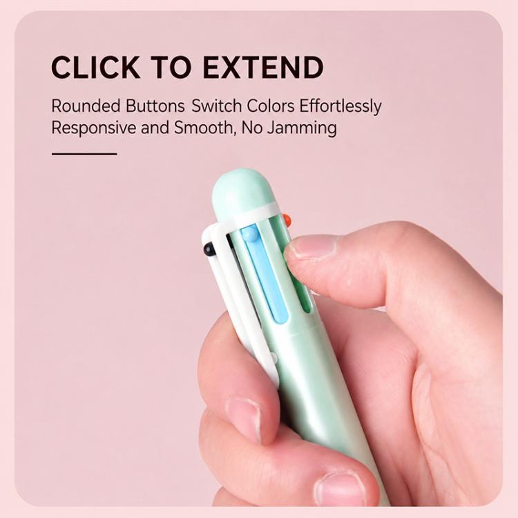 5 PCS/Pack 1.0mm Bullet Tip Six-colors Retractable Ballpoint Pen
