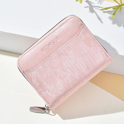 RECHRSLM Large Capacity Multi-card Short Zipper Coin Card Bag