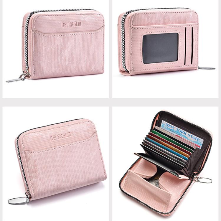 RECHRSLM Large Capacity Multi-card Short Zipper Coin Card Bag