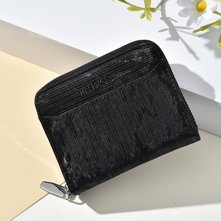 RECHRSLM Large Capacity Multi-card Short Zipper Coin Card Bag