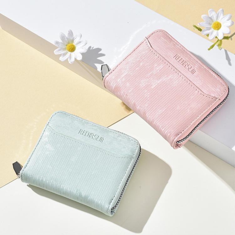RECHRSLM Large Capacity Multi-card Short Zipper Coin Card Bag
