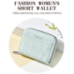 RECHRSLM Large Capacity Multi-card Short Zipper Coin Card Bag