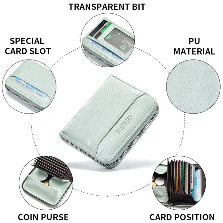 RECHRSLM Large Capacity Multi-card Short Zipper Coin Card Bag