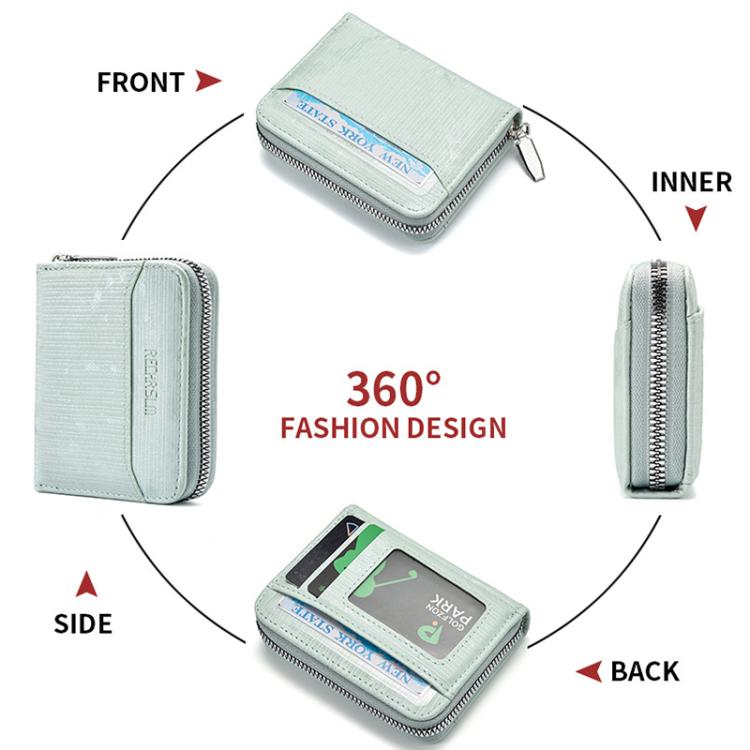 RECHRSLM Large Capacity Multi-card Short Zipper Coin Card Bag