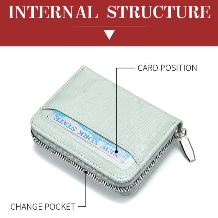 RECHRSLM Large Capacity Multi-card Short Zipper Coin Card Bag