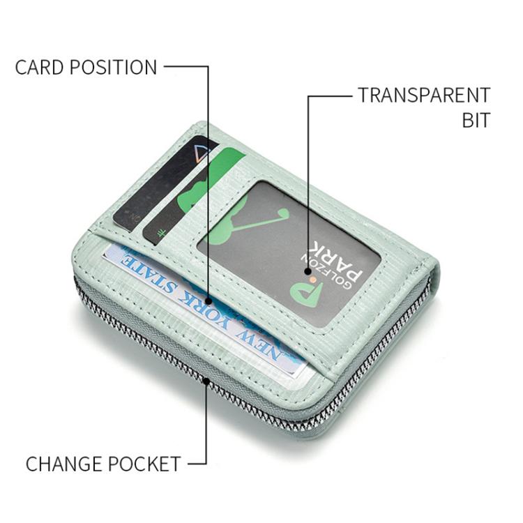RECHRSLM Large Capacity Multi-card Short Zipper Coin Card Bag