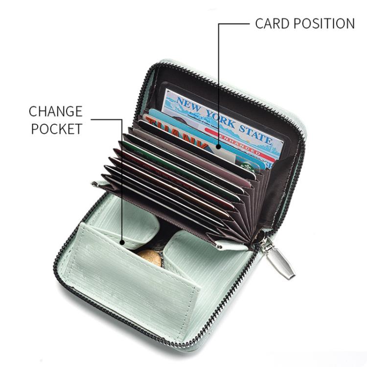 RECHRSLM Large Capacity Multi-card Short Zipper Coin Card Bag