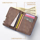 Retro Men Frosted PU Leather Short Wallet Card Bag