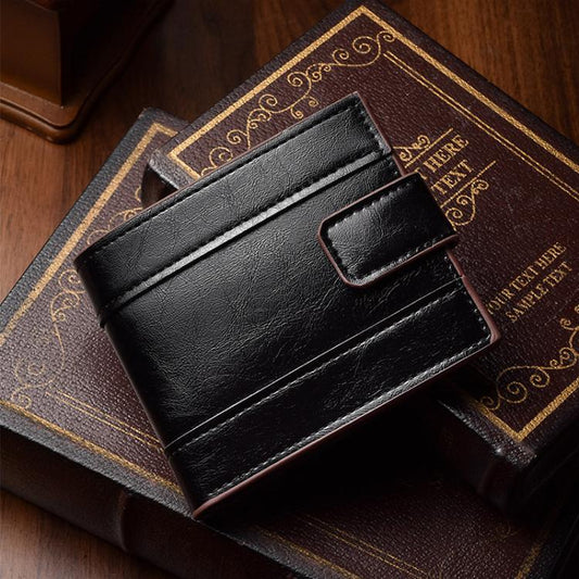 Vintage Oil-waxed Leather Multi-card Slot Large Capacity Zippered Men Wallet