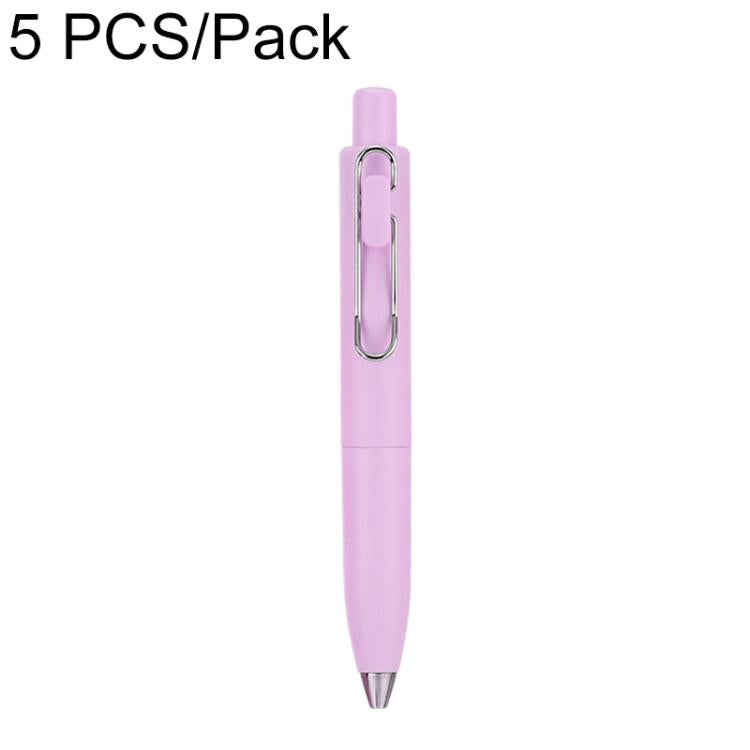 Retractable ballpoint pen, lavender purple body with pocket clip