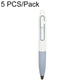 Retractable ballpoint pen, white and light blue two-tone with pocket clip