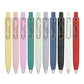 Assorted retractable pocket ballpoint pen set with metal clips in multiple colors