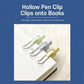 Pocket ballpoint pens with metal clip design, shown clipped to a notebook