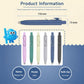 Set of pocket ballpoint pens in assorted colors with 0.5 mm replaceable refill
