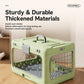 Portable Foldable Pet Carrier Crate with Ventilated Mesh
