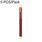 5 PCS/Pack 0.5mm Bullet Tip Colorful Retractable Pocket Ballpoint Pen