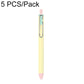 5 PCS/Pack 0.5mm Bullet Tip Colorful Retractable Pocket Ballpoint Pen